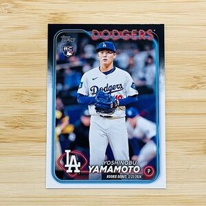 YOSHINOBU YAMAMOTO 2024 Topps Rookie Debut RC